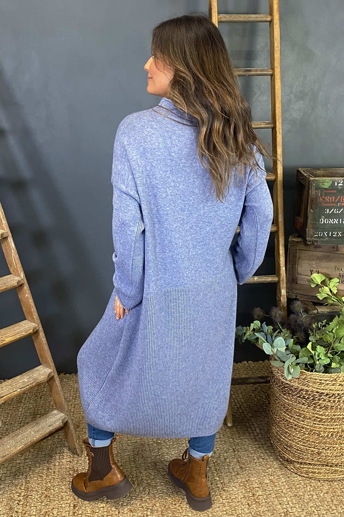 Natalia Knitted Dress Blue