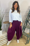 Kristin Cotton Trousers Burgundy