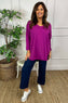 Billie V-Neck Cotton Top Purple