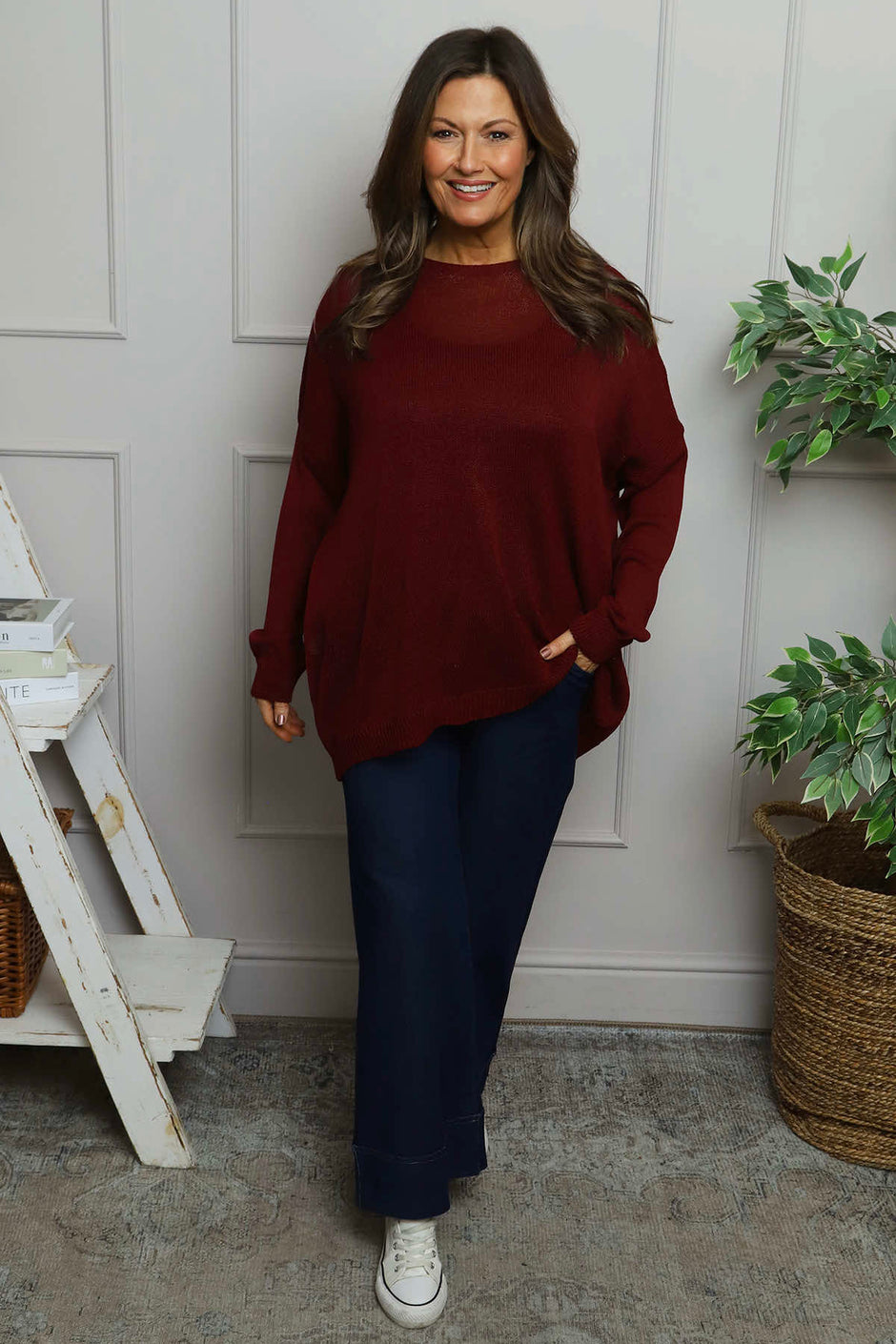 Bamburgh Knit Top Wine