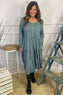 Piper Tiered Cotton Tunic Mid Grey