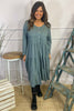 Piper Tiered Cotton Tunic Mid Grey