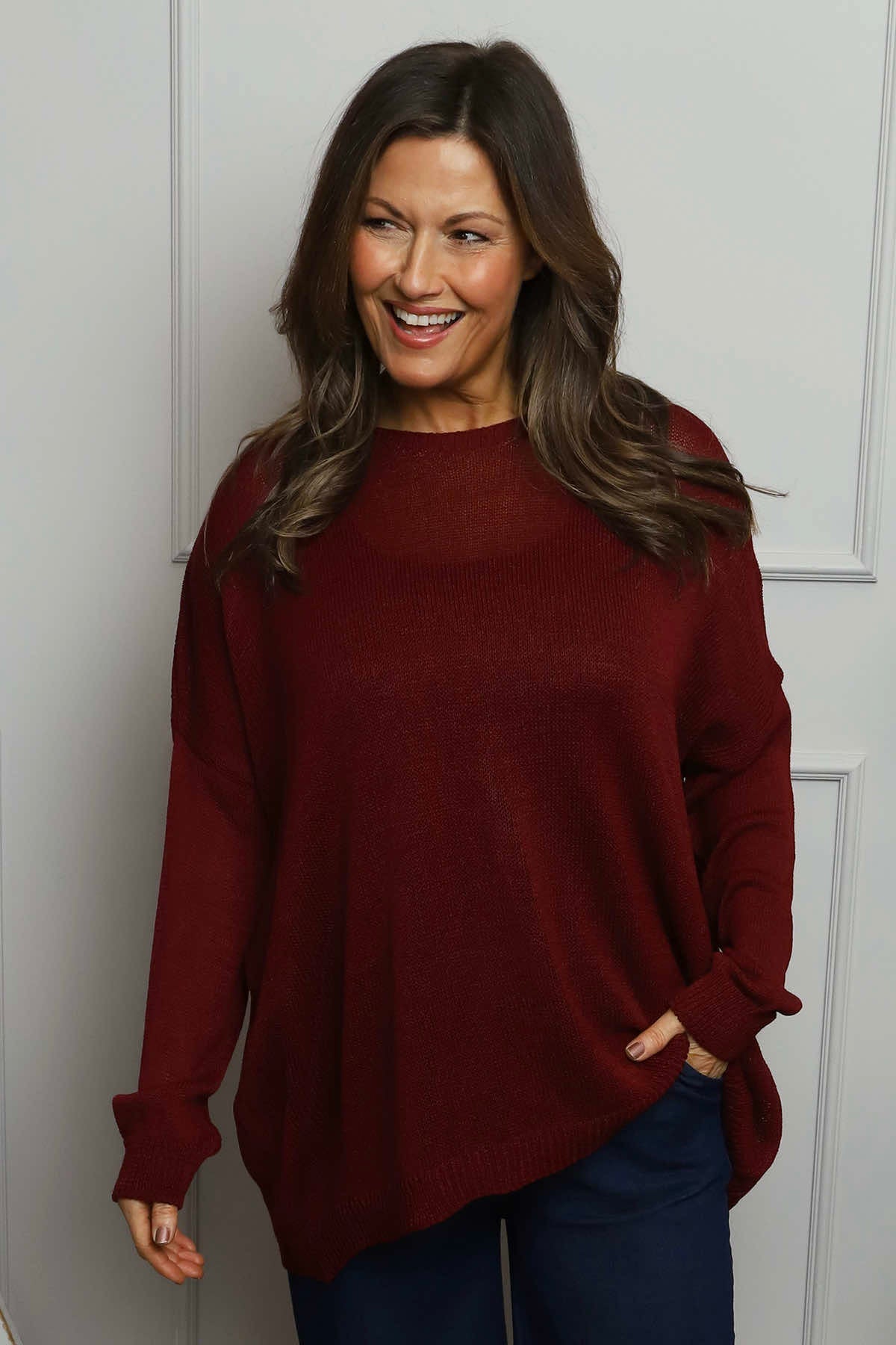 Bamburgh Knit Top Wine