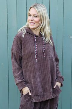 Alexandra Hooded Top Cocoa