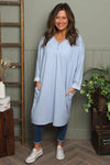 Linzi V-Neck Dress Light Blue