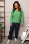 Blythe Button Detail Top Green
