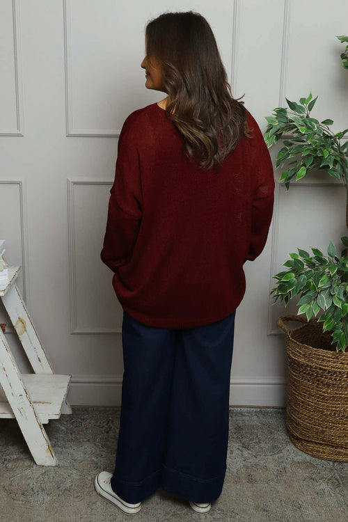 Bamburgh Knit Top Wine - Image 4