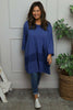 Mozelle Crochet Detail Cotton Top Cobalt