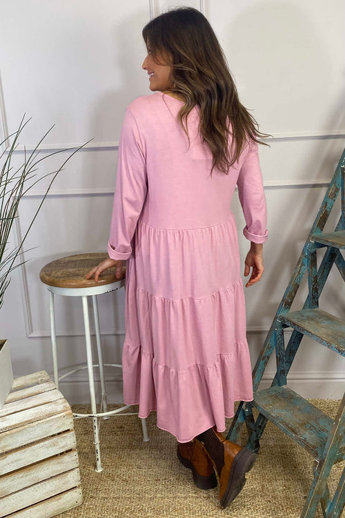 Piper Tiered Cotton Tunic Pink - Image 4