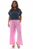 Corzano Broderie Anglaise Palazzo Pants Fuchsia