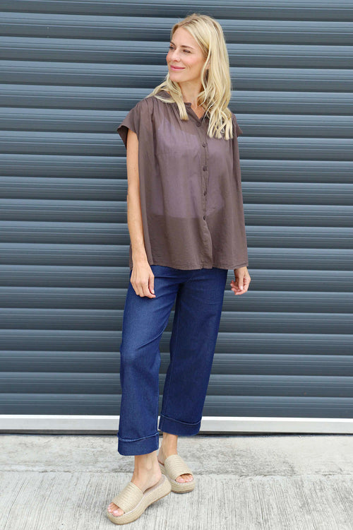 Irena Cotton Blouse Cocoa - Image 2