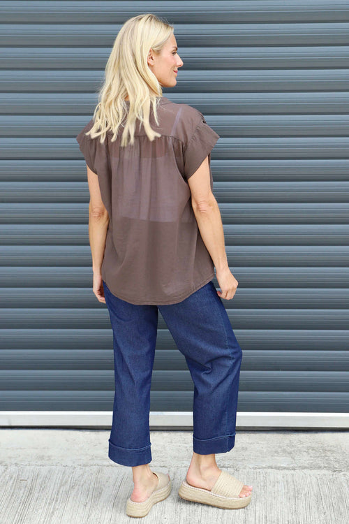 Irena Cotton Blouse Cocoa - Image 4