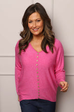 Blythe Button Detail Top Berry Berry - Blythe Button Detail Top Berry
