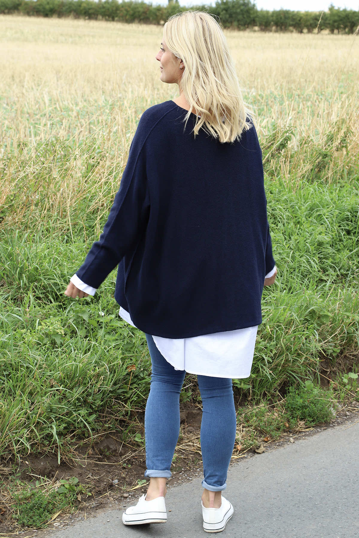 Leah Knitted Jumper Navy