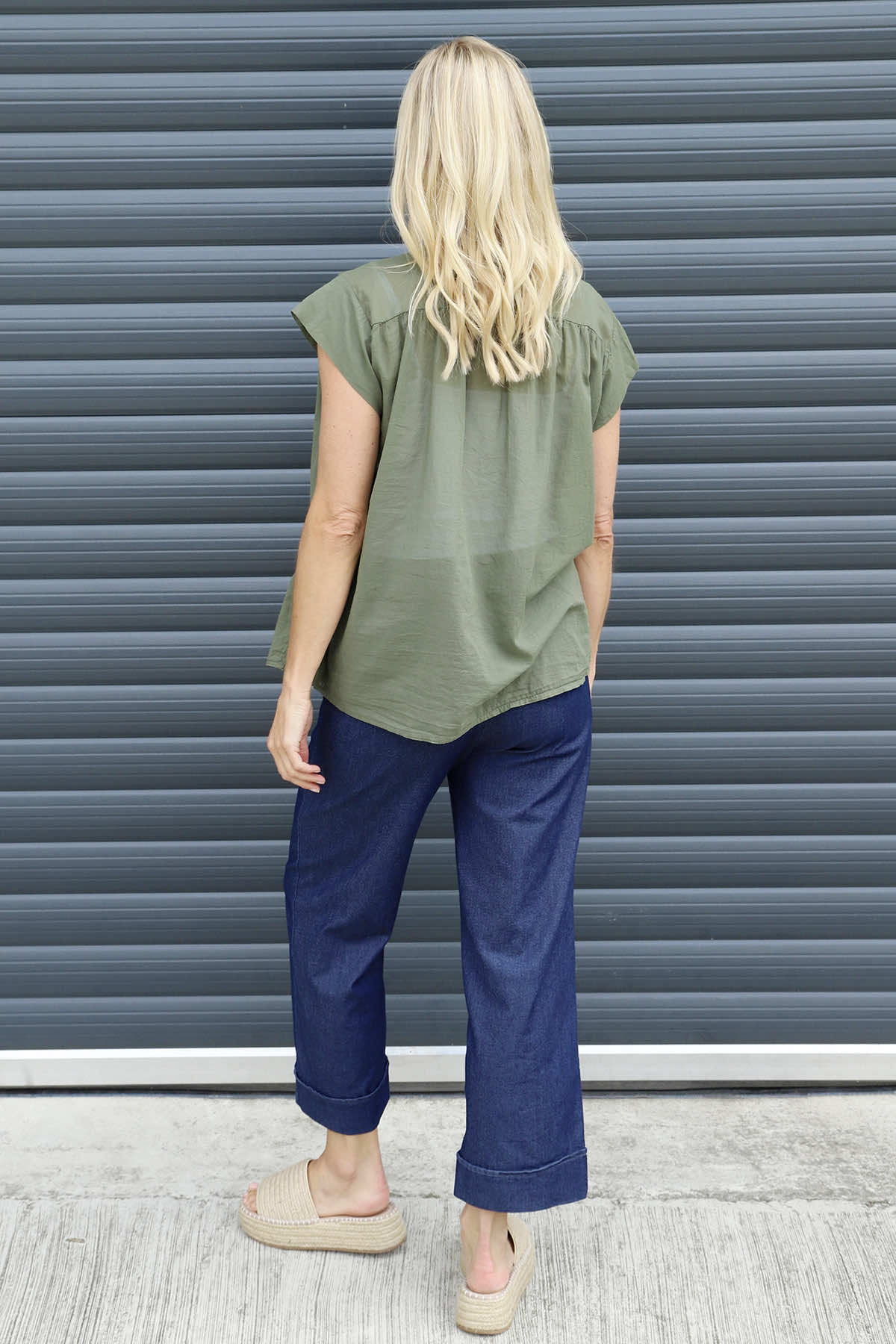 Irena Cotton Blouse Khaki