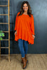 Alyssa Pocket Cotton Top Orange