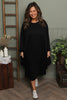 Brianne Long Sleeve Cotton Dress Black
