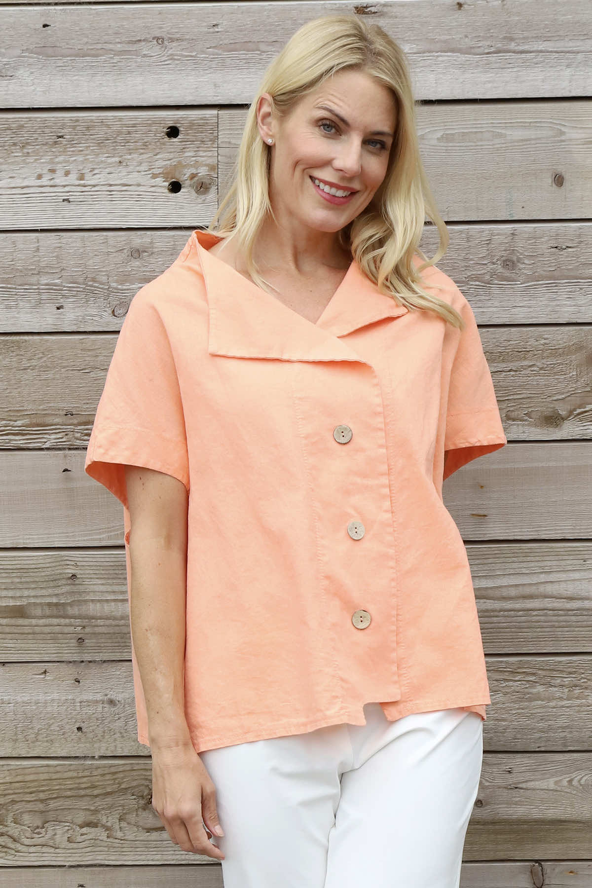 Sabella Linen Shirt Orange