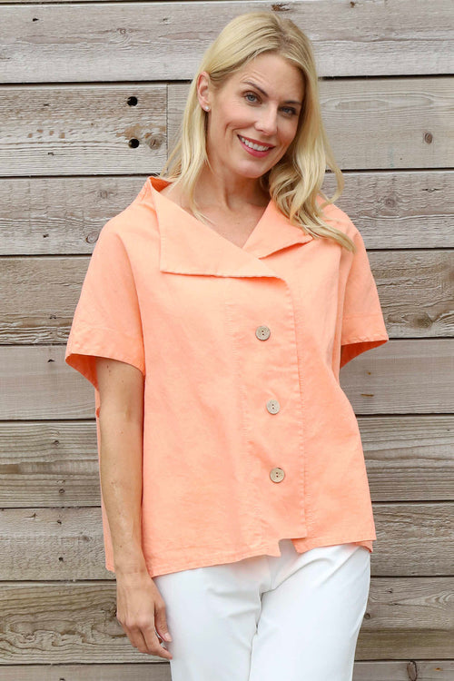 Sabella Linen Shirt Orange - Image 1