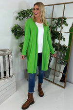 Gabi Waterfall Cardigan Green Green - Gabi Waterfall Cardigan Green