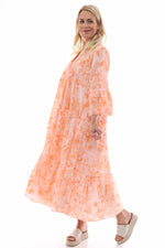 Great Ayton Broderie Anglaise Maxi Dress Orange Orange - Great Ayton Broderie Anglaise Maxi Dress Orange