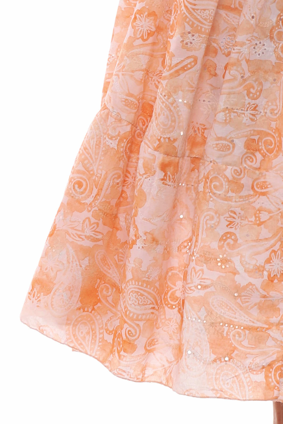 Great Ayton Broderie Anglaise Maxi Dress Orange