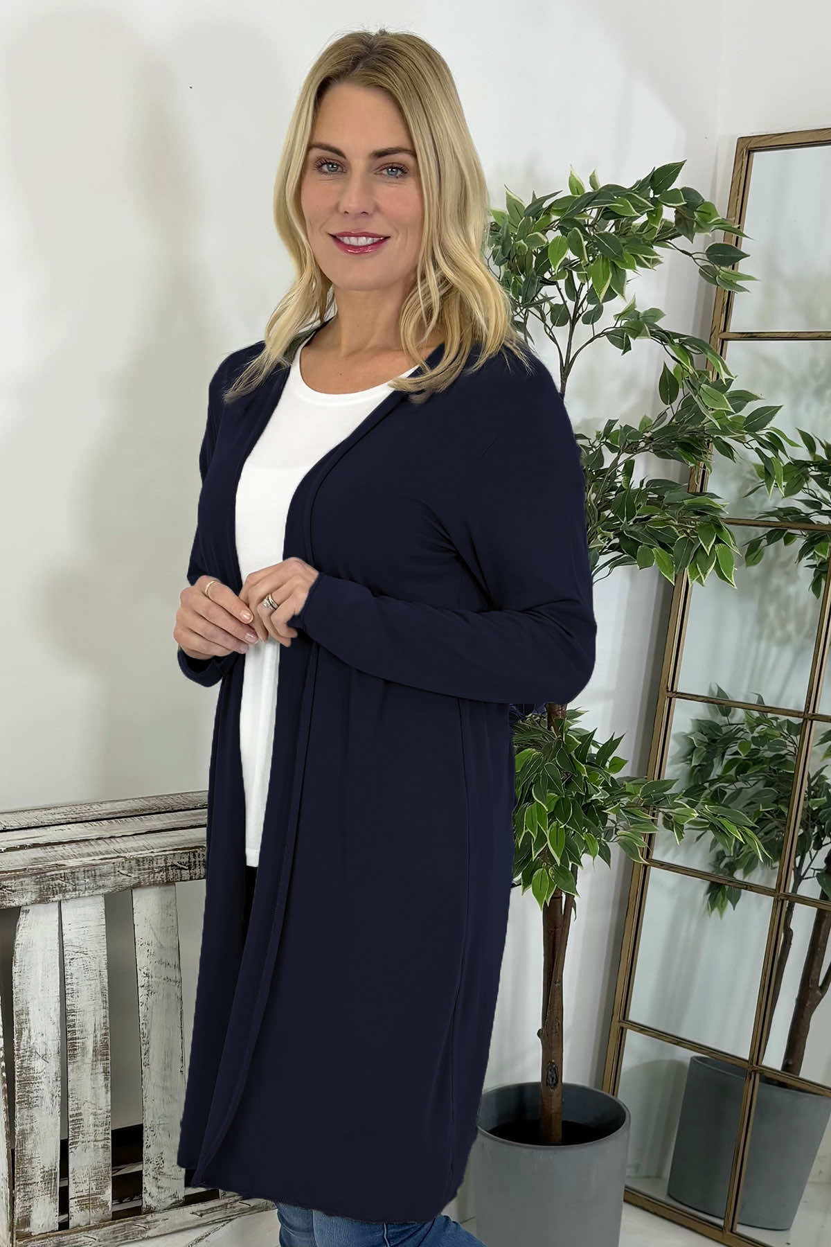 Gabi Waterfall Cardigan Navy