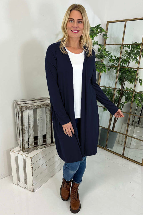 Gabi Waterfall Cardigan Navy - Image 3