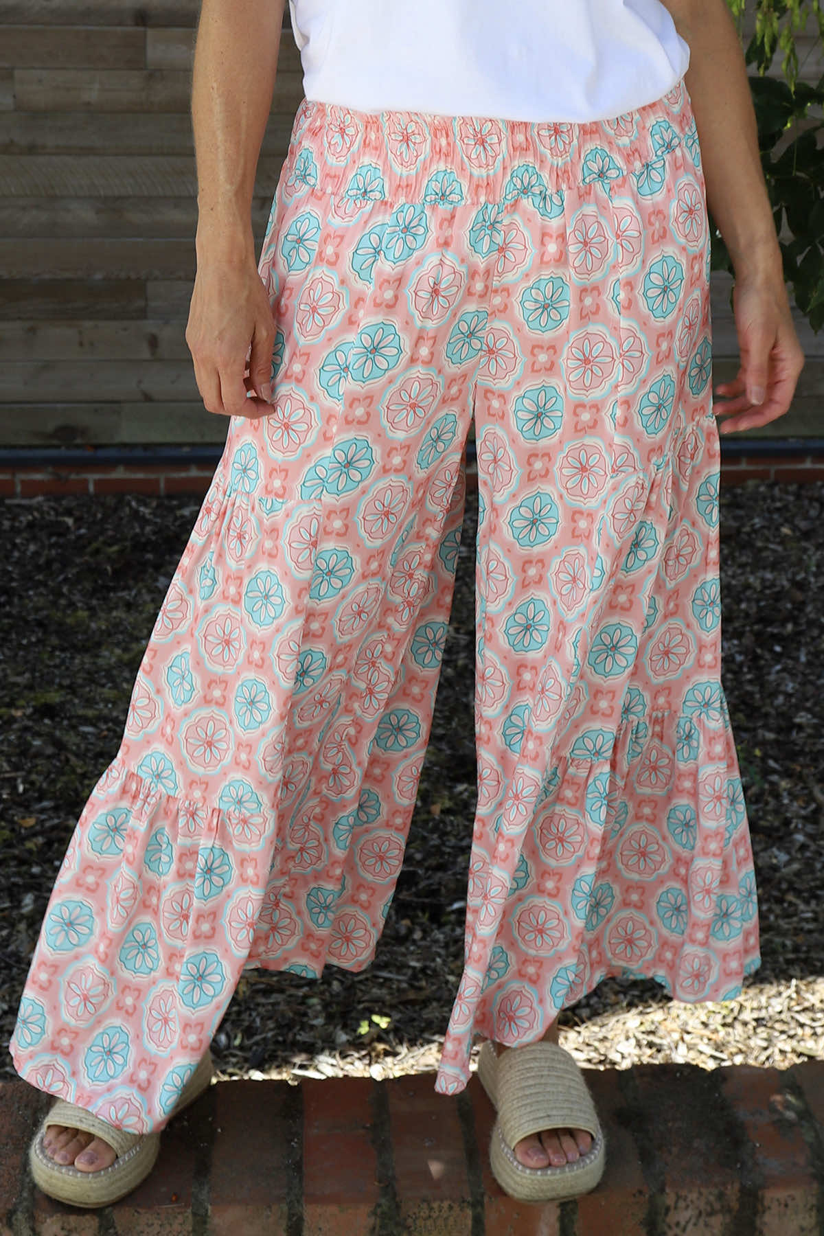 Maribel Print Trousers Pink