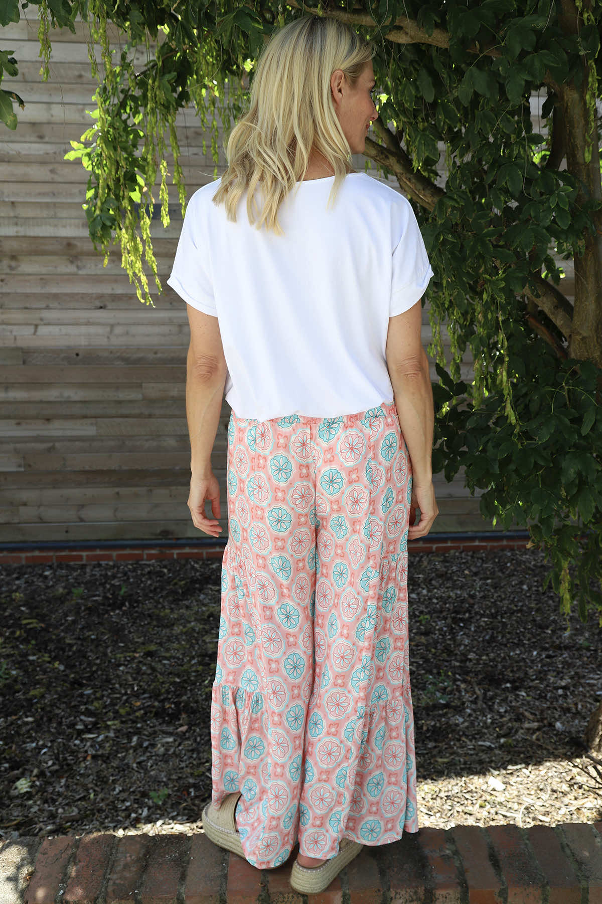 Maribel Print Trousers Pink