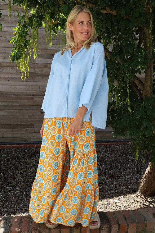 Maribel Print Trousers Orange - Image 2
