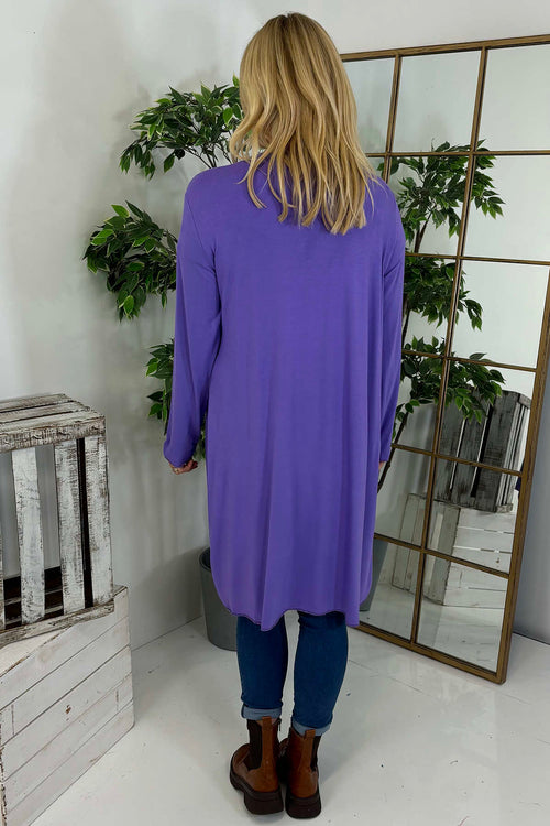 Gabi Waterfall Cardigan Purple - Image 4