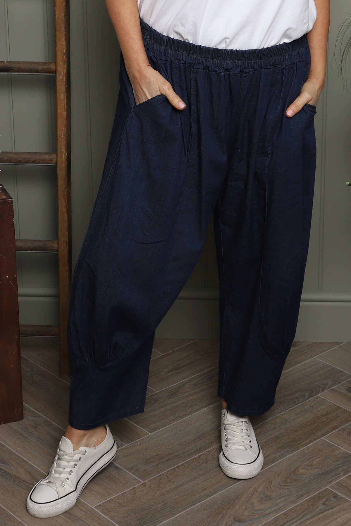 Olwen Denim Trousers Mid Denim
