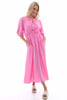 Aloha Tie Front Dress Fuchsia