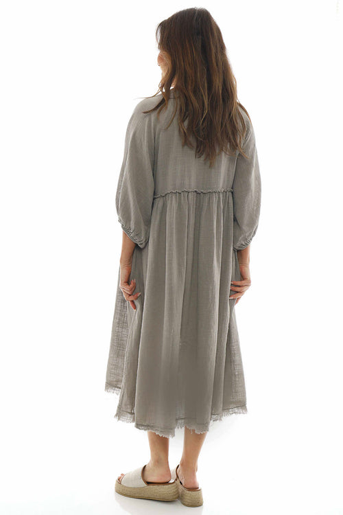 Morianna Cotton Dress Mocha - Image 6