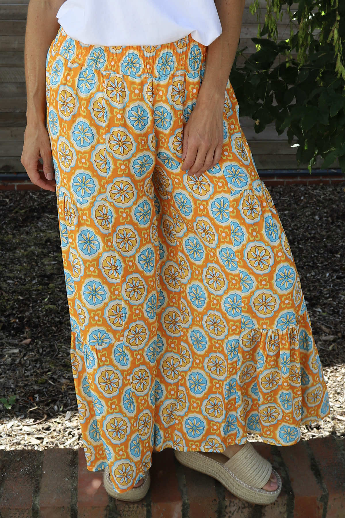 Maribel Print Trousers Orange