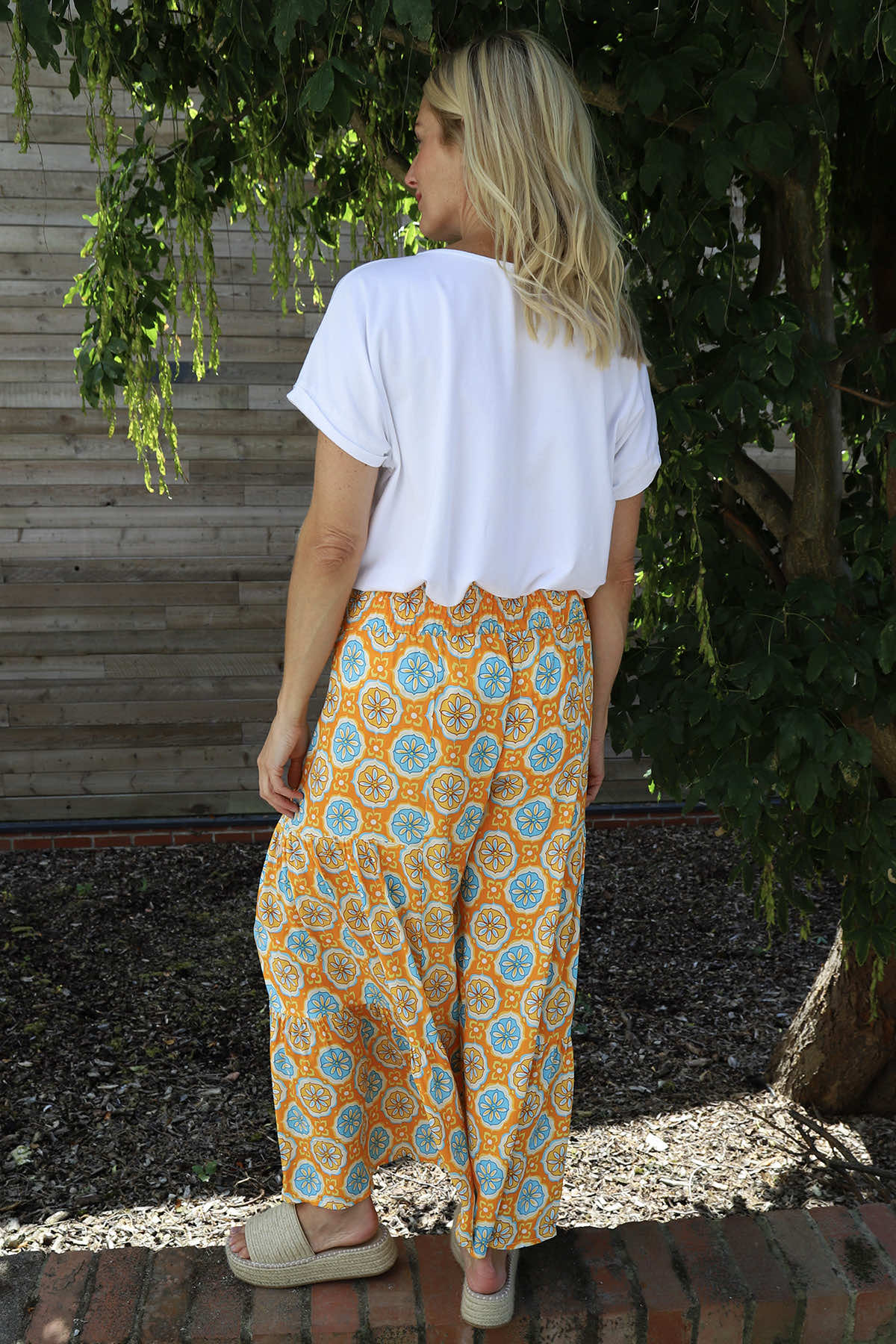 Maribel Print Trousers Orange