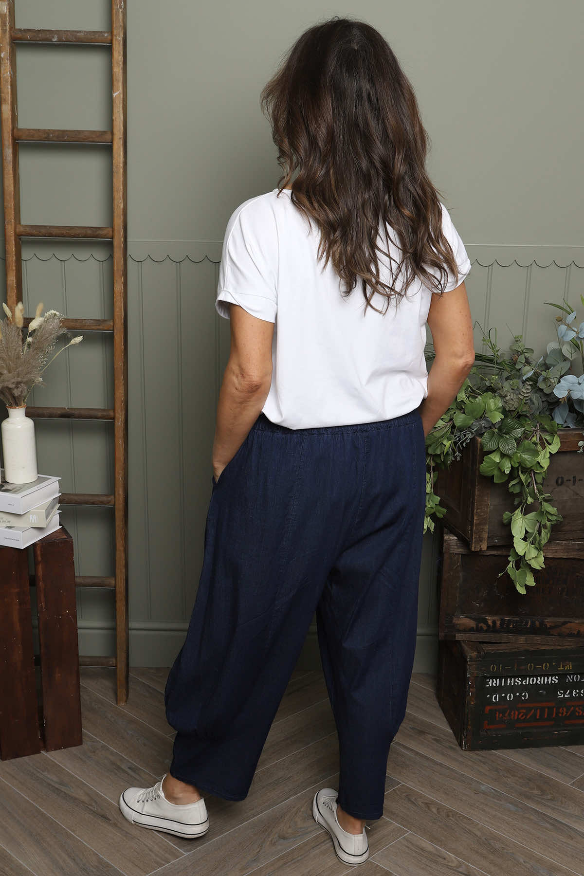 Olwen Denim Trousers Mid Denim
