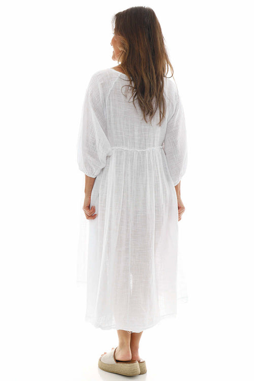 Morianna Cotton Dress White - Image 6