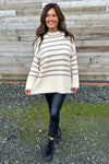 Asher Stripe Jumper Mocha