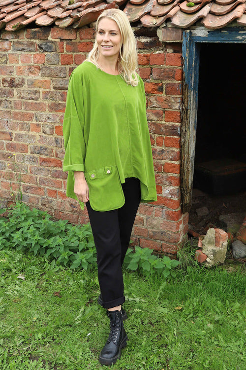 Daisy Needlecord Top Green - Image 2