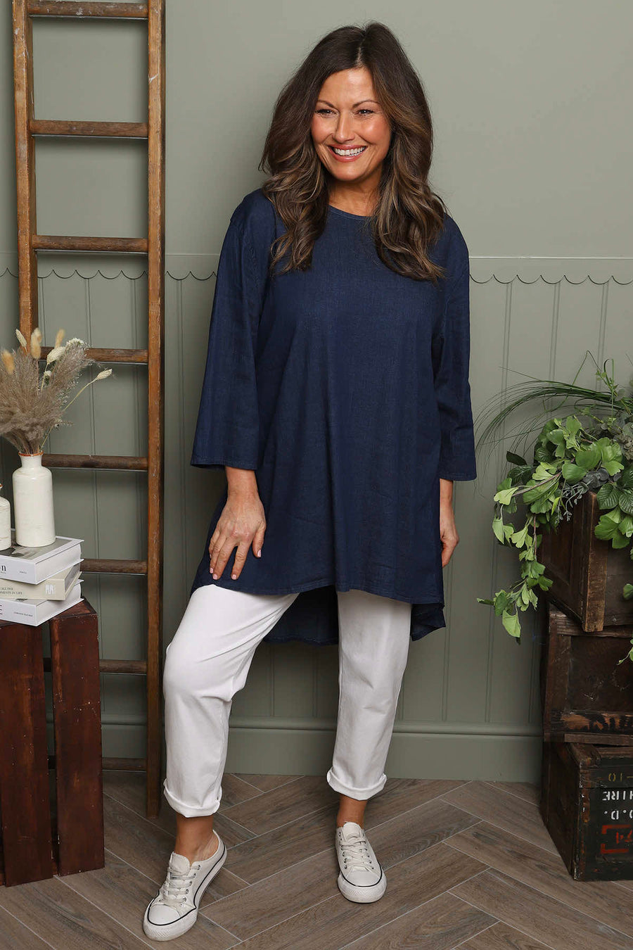 Lulu Denim Tunic Dark Denim