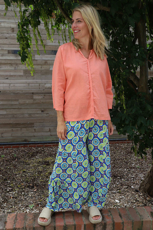 Grace Linen Top Orange - Image 3