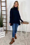 Isadora Polo Neck Knitted Jumper Navy