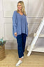 Libby Heart Knitted Jumper Blue