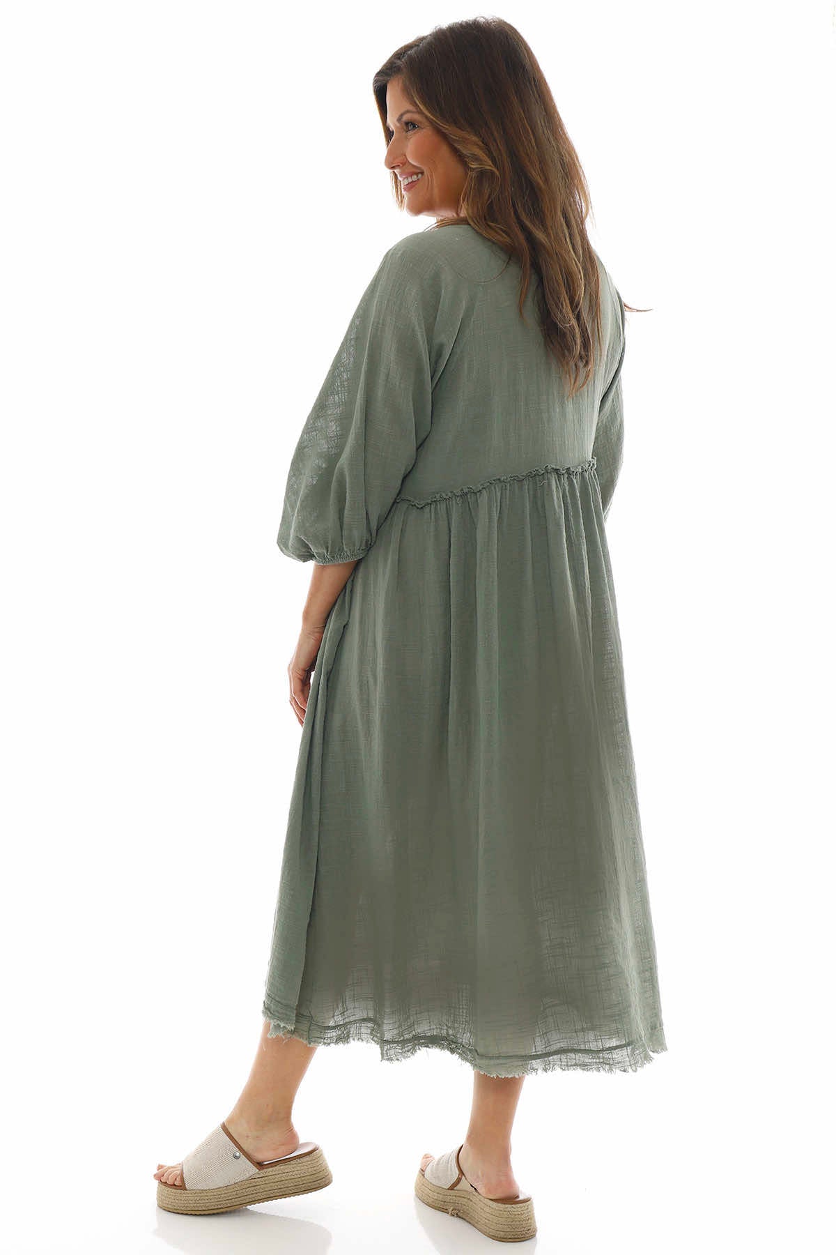 Morianna Cotton Dress Sage Green