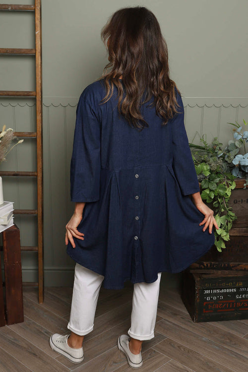 Lulu Denim Tunic Dark Denim - Image 2