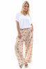 Coda Print Palazzo Pants Camel