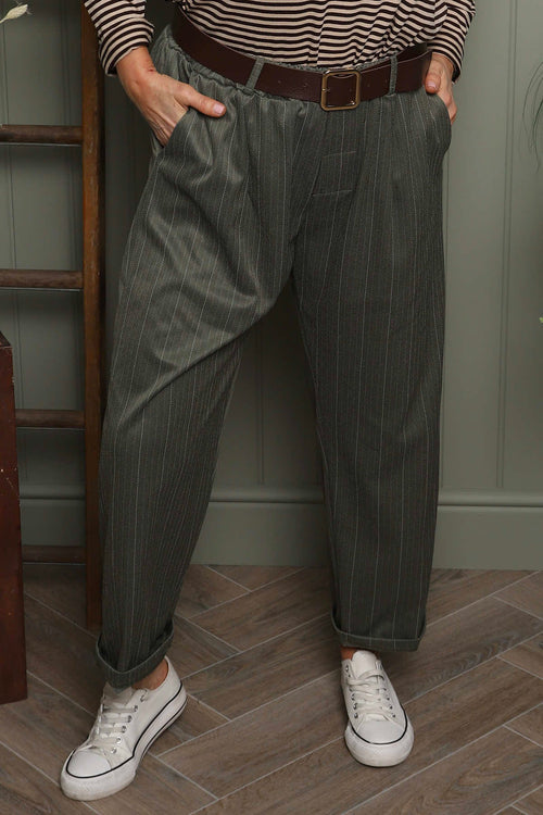 Charlie Belted Trousers Khaki - Image 2