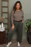 Charlie Belted Trousers Khaki